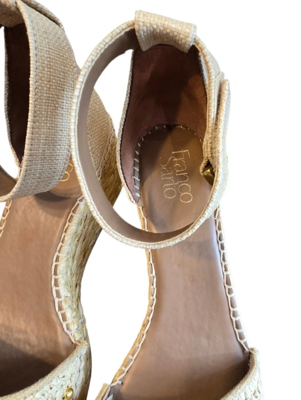 Franco Sarto Clemens Espadrille Wedge Sandals 10 W